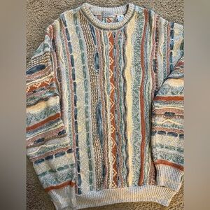 Retro 90’s Sweater - Custom Made in Italy - 90’s Coogi Style - Mens Medium